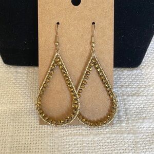 💐5/25 teardrop faceted beads detail statement earrings